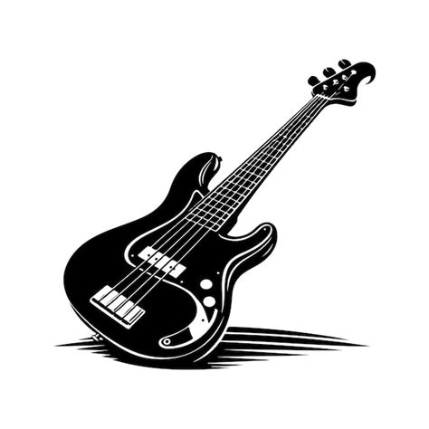 Premium Vector Bass Guitar Silhouette Vector Illustration