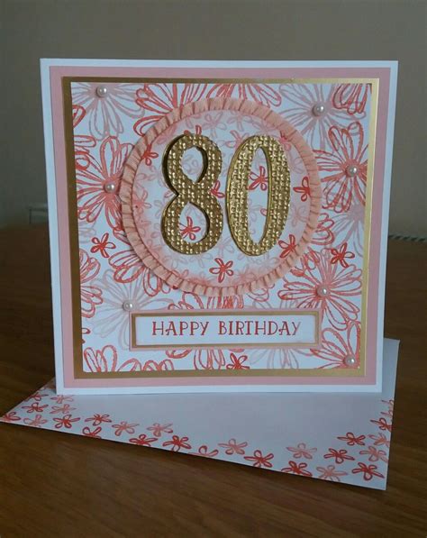 Flower Shop And Number Of Years Stampin Up Sets Used To Create 80th