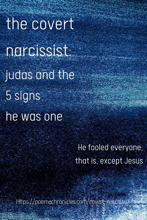 Five Signs Of A Covert Narcissist Judas Iscariot Narcissist Faith