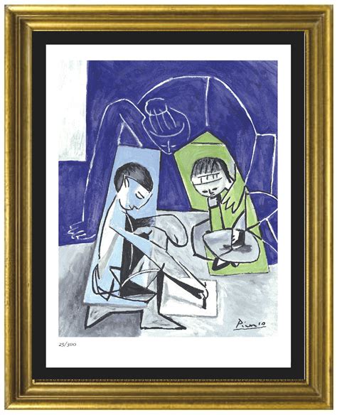 Pablo Picasso Francoise Claude And Paloma Signed And Hand Numbered Limited Edition Lithograph