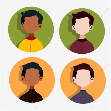 Flat Profile Picture Vector Design For Boy Or Man Social Media Account