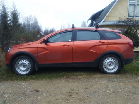 Штампованные диски r17 на Весту — Lada Vesta SW Cross (1G), 1,8 л, 2021 ...