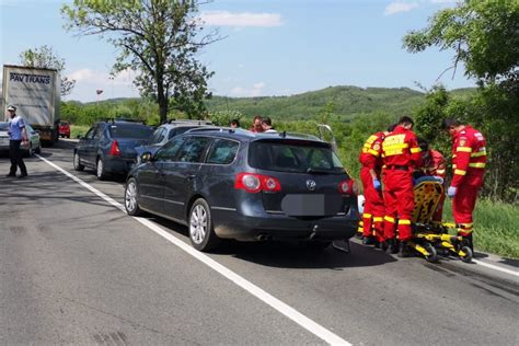 Accident rutier pe DN 7 Trafic îngreunat după impactul dintre două