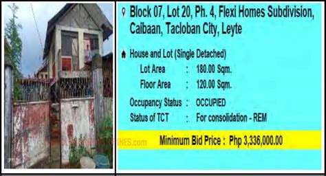 Pag IBIG Foreclosed House And Lot Single Detached At LOT 20 BLOCK 07