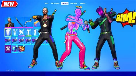 Fortnite J BALVIN Skin All Styles His In Da Party Emote Early