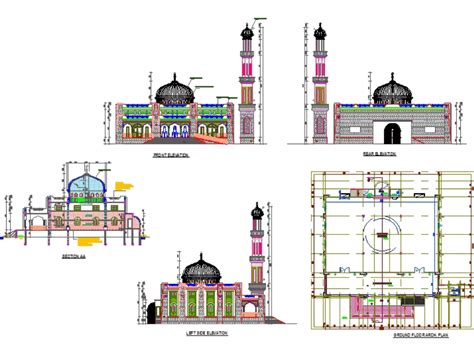 Mosque In Autocad Cad Download 5845 Kb Bibliocad