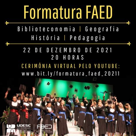 Notícia Udesc Faed realiza cerimônia virtual de formatura nesta quarta