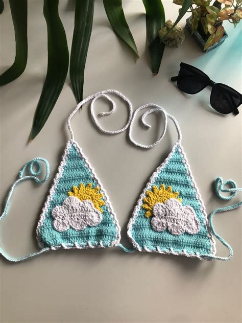 Crochet Bikini Handmade Crochet Bikini Handmade Bikini Top Festival Style Bikini Top Summer