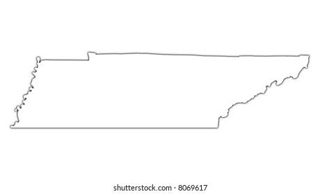 Tennessee State Map Outline