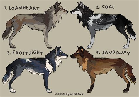 [closed] Wolf Adopts August Variety By Wisebones On Deviantart