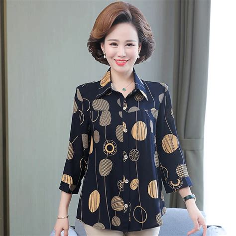 Women Long Sleeve Shirt Women Blouses Loose Polka Dot Womens