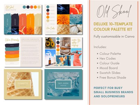 Deluxe Brand Palette Editable Canva Colour Palette With Hex Etsy