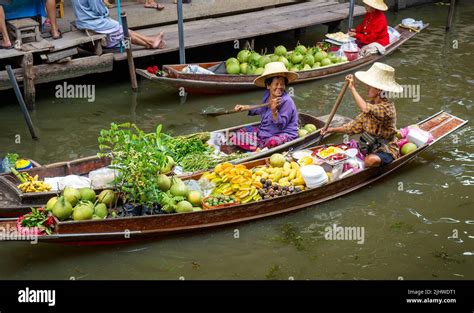 The Floating Market, Thailand Stock Photo - Alamy