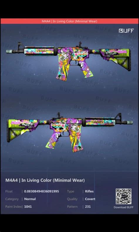 M4A4 in living color MW, Video Gaming, Gaming Accessories, In-Game ...