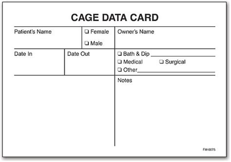 Cage Cards | SmartPractice Veterinary