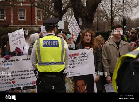 London UK 11 Feb 2023 Protests And Counter Protests Greet Drag Queen