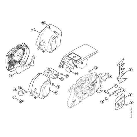 Stihl 038 Chainsaw 038mr Parts Diagram Chain Tensioner Carburetor Cover