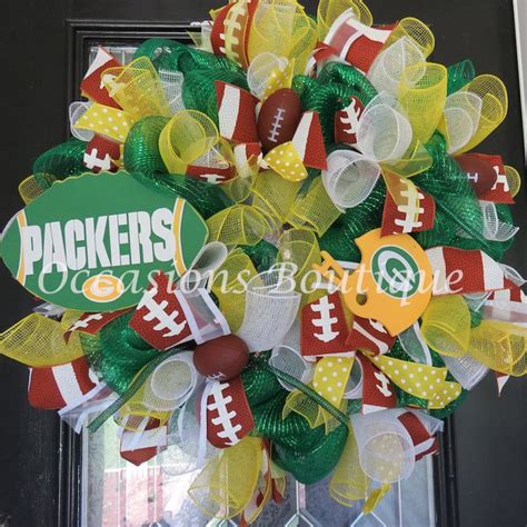 Green Bay Packers Wreath Football Wreath Fall Wreath Packer