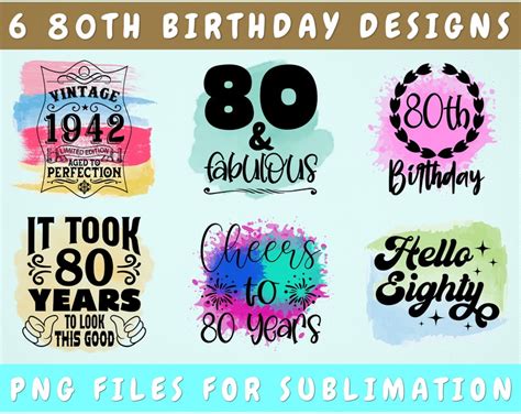 Th Birthday Sublimation Designs Bundle Th Birthday Png Etsy