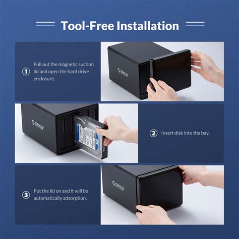 ORICO 4 Bay USB 3 0 Raid Enclosure Magnetic Plate Tool Free Support