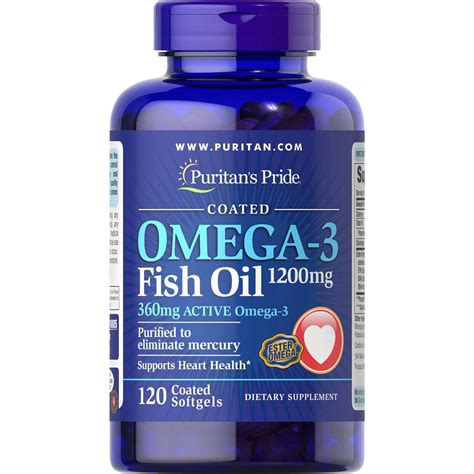 Omega 3 De Aceite De Pescado Fish Oil 1200mg 120 Capsulas Blandas