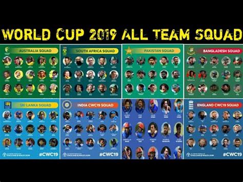 ICC World Cup 2019 All Team Squad For World Cup 2019 Pakistan Squad