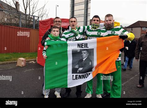 Celtic Fans Arrive At Hampden Park For The Scottish League Cup Final