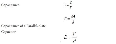 Capacitance Capacitor Equation Electrical And Electronics Engineering