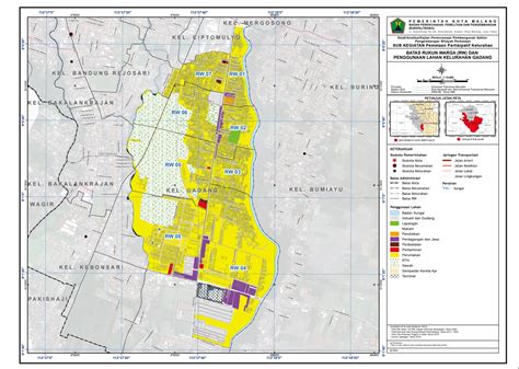 Peta Penggunaan Lahan Kelurahan Gadang Kecamatan Sukun Kota Malang