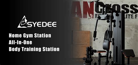 Syedee Home Gym Station Workout Station With 150lbs Weight Stack Home