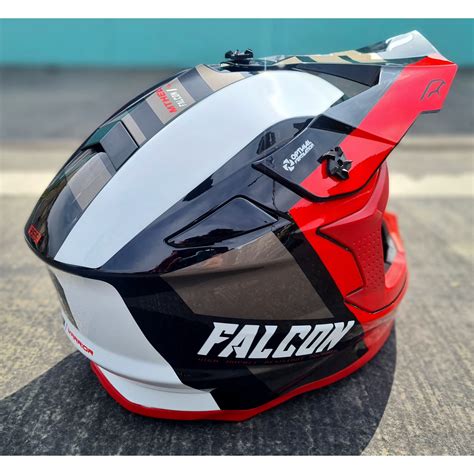 Casca Motocross MT Helmets Falcon Warrior Rosu Lucios Atv Cross