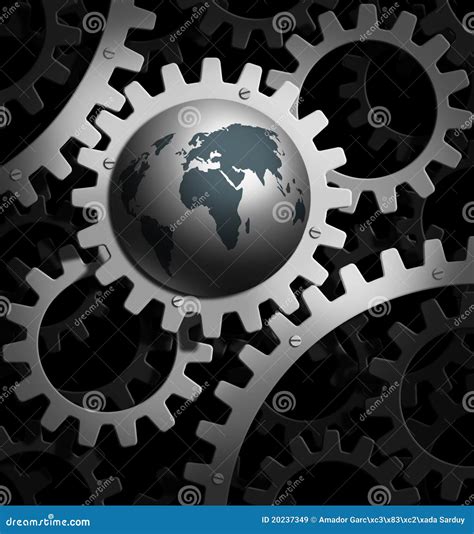 Earth gear stock illustration. Illustration of connection - 20237349