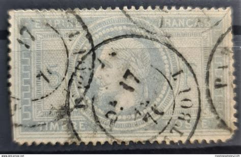 1863 1870 Napoléon III lauré FRANCE 1869 canceled YT 33a 5F