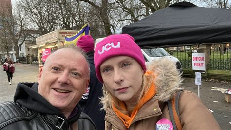 Matt Davies On Twitter UCU Picketing At MMU And Marching Through