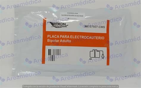 Placa Para Electrocauterio Con Cable Tipo Valleylab Descartable