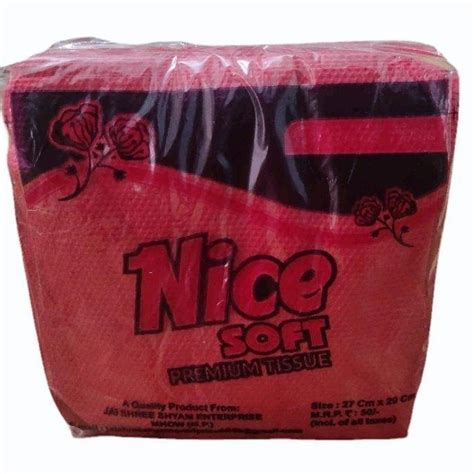 Nice Soft 1 Ply Red Tissue Napkin At Rs 20 Pack Tissue Napkin In Mhow Id 2852491174948