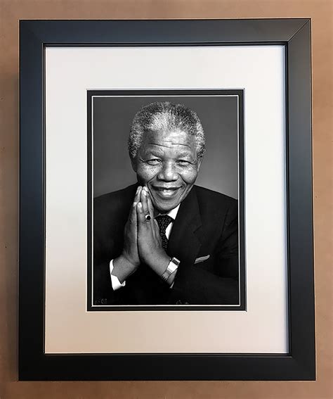 Nelson Mandela Black and White Photo Professionally Framed - Etsy