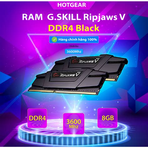 RAM Desktop G SKILL Ripjaws V 1 X 8GB DDR4 3600MHz Black Shopee