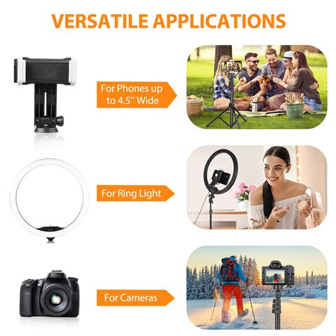 Ubeesize UB DR121BK New 12 Ring Light With 62 Selfie Stick Tripod