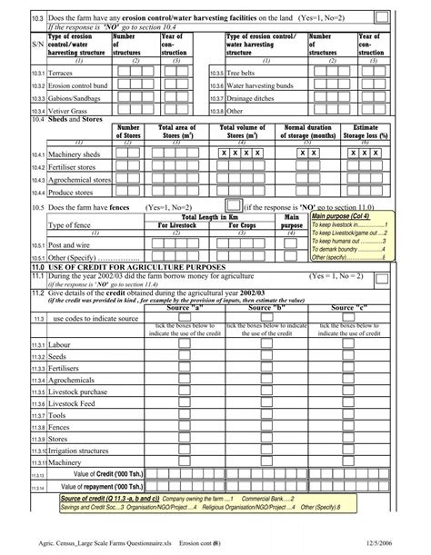 Agriculture Census Large Scale Farms Questionnaire Poverty