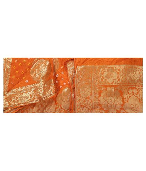 Apratim Orange Banarasi Silk Dupatta Price In India Buy Apratim