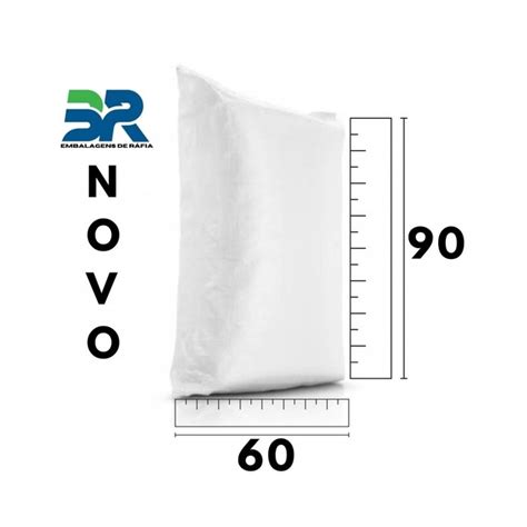 Saco de Ráfia 60x90 Branco Novo kit 100 Unidades Tecido