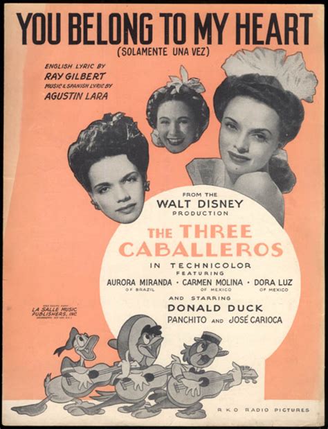 You Belong To My Heart Sheet Music Disney S Three Caballeros