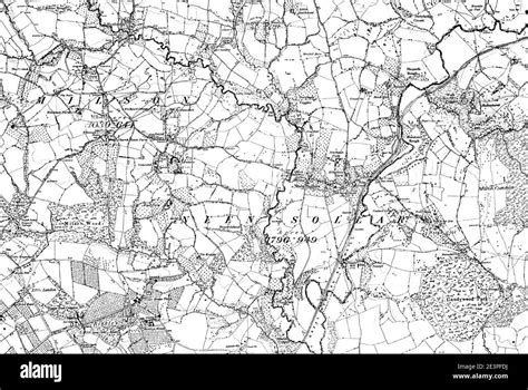 Map Of Shropshire Os Map Name 080 Sw Ordnance Survey 1883 1895 Stock