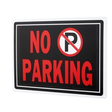 Rectangular Night Glow Acrylic Material No Parking Sign Board At 4200