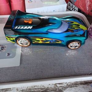 Hot Wheels Toy State Hyper Racer Car Flashing Lights Sounds Green Blue Etsy