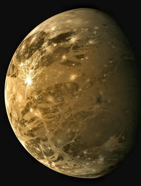 Jupiter's moon Ganymede, the largest in the solar system ... : r/spaceporn