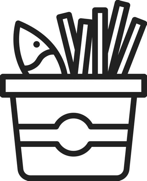 Fish And Chips icon vector image. 23934325 Vector Art at Vecteezy