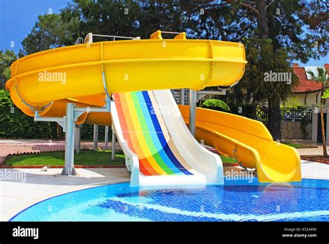 Aquapark Slides Turkey Stock Photo Alamy