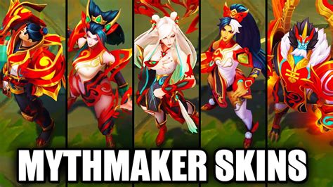 All New Mythmaker Skins Spotlight Irelia Zyra Garen Galio Sivir League